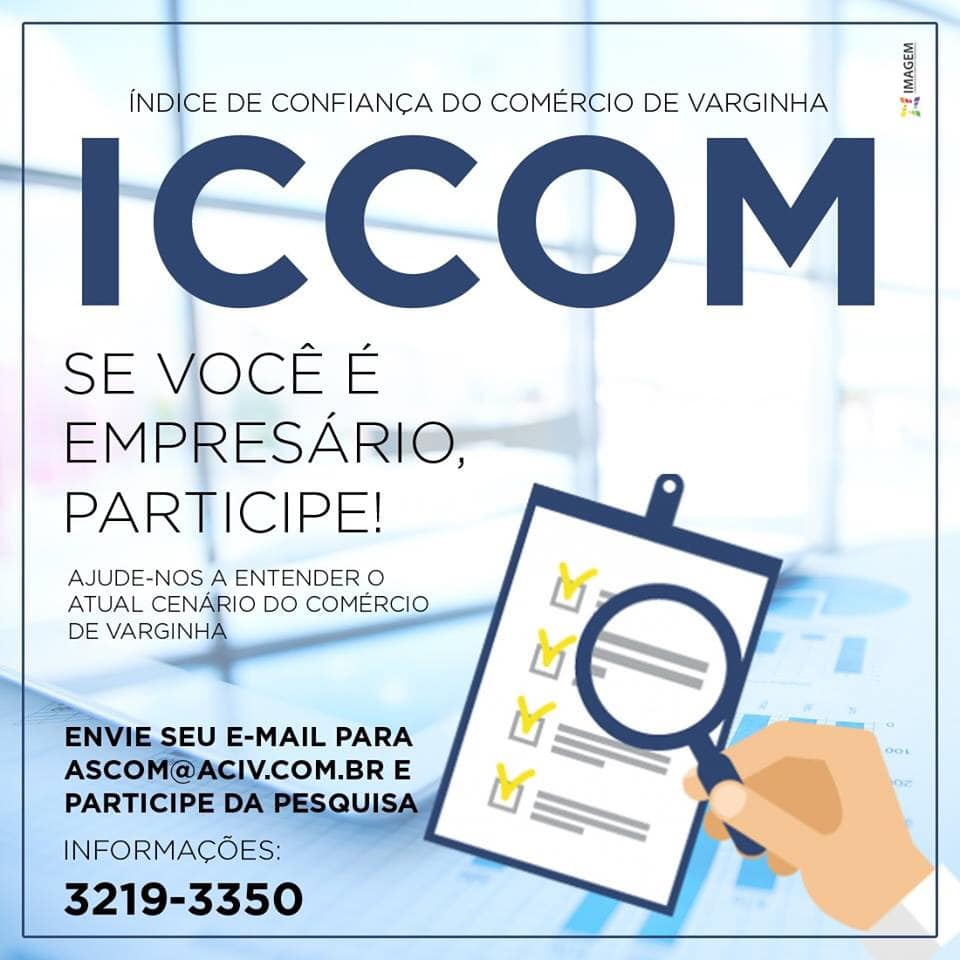 Leia mais sobre o artigo Pesquisa sobre o Índice de Confiança do Comércio de Varginha começa hoje!