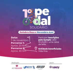 Leia mais sobre o artigo 1º Pedal Solidário – Outubro Rosa e Novembro Azul