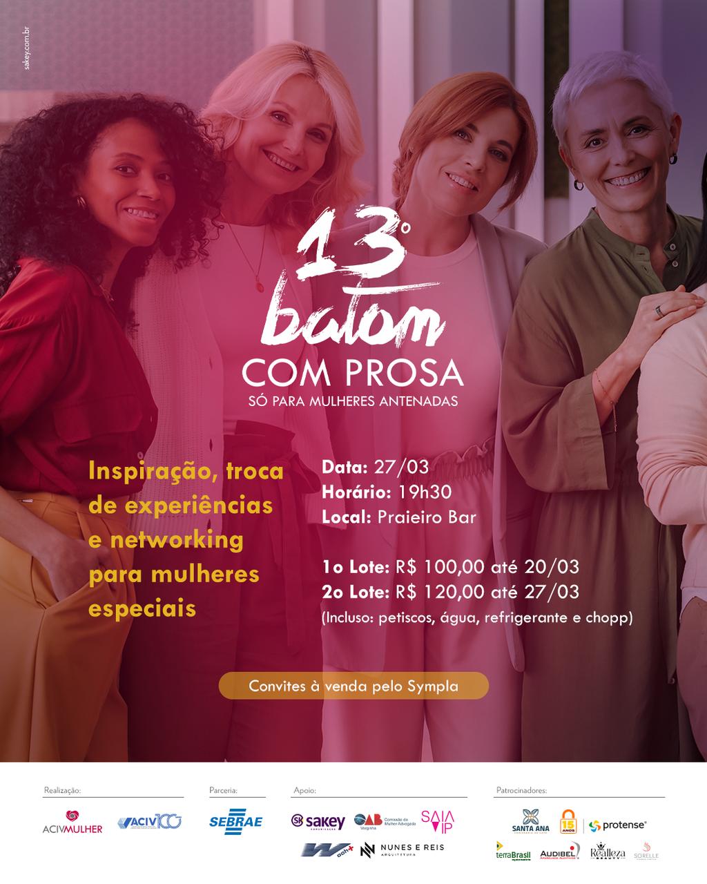 No momento, você está visualizando Batom com Prosa 2025 discute desafios da maternidade para mães empreendedoras